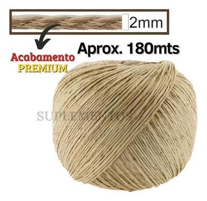 Imagem de Fio Cordão Barbante Rami 2mm Rolo 200g Sisal Aprox. 180 Mts