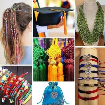 Imagem de Fio Cordão Cetim Seda Rabo Rato 1Mm 10M -