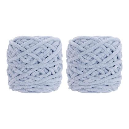 Imagem de Fio De Chenille Macio 2 Peças Veludo Espesso E Fofo Para Crochê Tricô Suéter Xale Cachecol