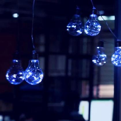 Imagem de Fio De Fada Com 10 Lâmpadas De Led Pisca Pisca Azul