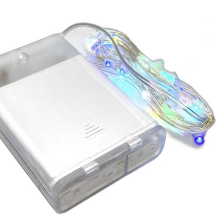 Imagem de Fio De Fada Decorativo Multicor Cordão Luz C/20 Led 3M Pilha