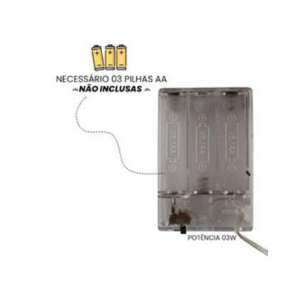 Imagem de Fio De Fada Led para Decoração Cordão De Luz 5 Metros - Branco