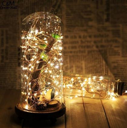 Imagem de Fio de Fada Micro LED Pilha 50 Lâmpadas Branco Quente Fixa 5 metros - Master Christmas
