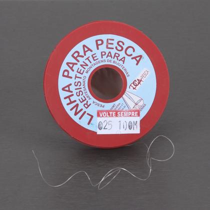 Imagem de Fio de nylon 0,25MM ROLO COM 100 METROS PACOTE COM 10 ROLOS.