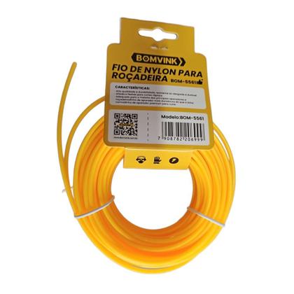 Imagem de Fio De Nylon Para Roçadeira 3mm X 15m Jardinagem