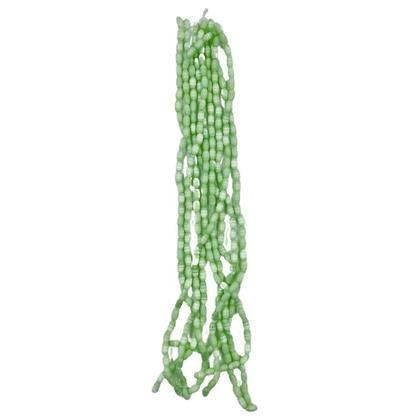 Imagem de Fio de Pedras 10x5mm 35un Arroz Verde Tiffay 30cm Arte