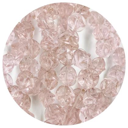 Imagem de Fio de Pedras Craquelada 11mm 32un Rosa Cristal Arte 30cm