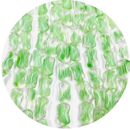 Imagem de Fio de Pedras Retângulo 14x9mm 24un Cristal Verde 30cm