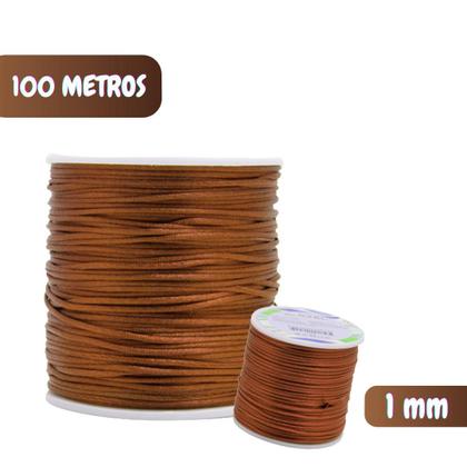 Imagem de Fio De Seda Marrom Havana - Cordão Rabo De Rato 1mm - Nybc