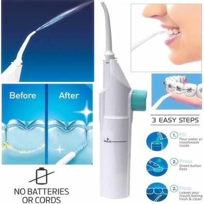 Imagem de Fio dental automatico irrigador oral jato de agua limpeza portatil passeio viagem leva na bolsa 