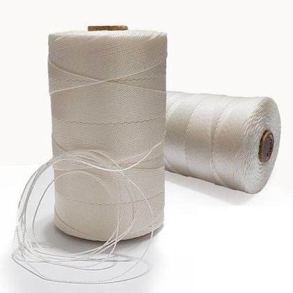Imagem de Fio Encala Torcido Branco Rolo 200gr Várias Bitolas Para Pesca Profissional Rede Tralha Tarrafa