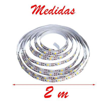 Imagem de Fio Fita Led Luz Colorida 120 Lâmpadas Led 2m à Pilha