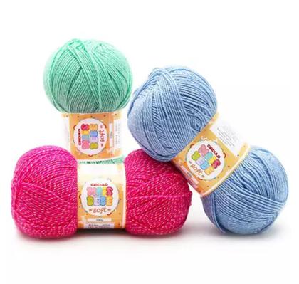 Imagem de Fio Lã Mais Bebê Soft Círculo 100g 322m Escolha A Cor 
