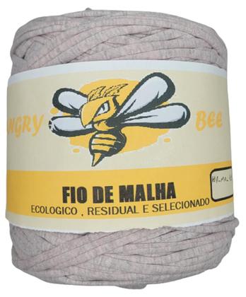 Imagem de Fio Malha Residual 1Kg Artesanato Croche Trico Branco Mescla