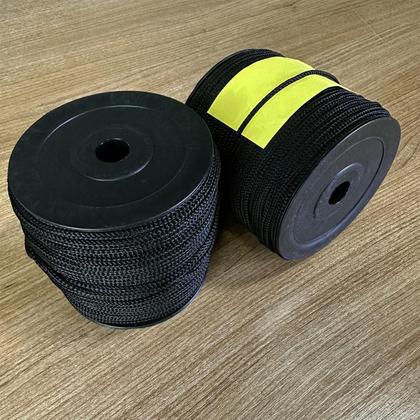 Imagem de Fio Náutico Cordão Corda Preto 3Mm - Rolo 100 Metros