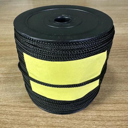 Imagem de Fio Náutico Cordão Corda Preto 3Mm - Rolo 100 Metros