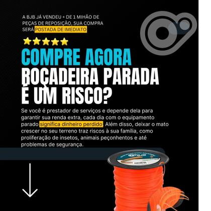 Imagem de Fio Nylon 2Kg 3Mm Roçadeira Quadrado Para Stihl Husqvarna