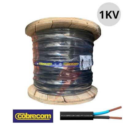 Imagem de Fio Pp Cabo Eletrico Preto 2x4,00mm Rolo Com 40 Metros