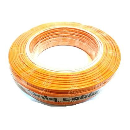 Imagem de Fio Rolo Cabo Força Paralelo Emborrachado 10 Metros Laranja