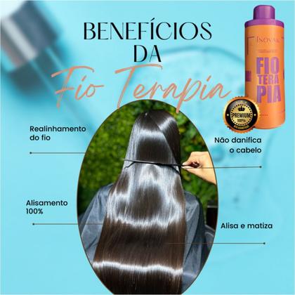 Imagem de Fioterapia Sem Formol 1 LITRO + Tônico Capilar W Poderoso