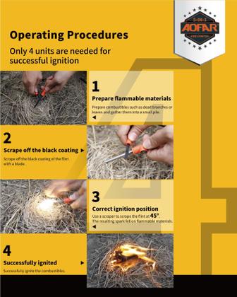 Imagem de Fire Starter AOFAR AF-381 Fire Steel 5 em 1 com bússola (pacote com 2)