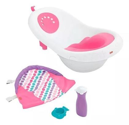 Imagem de Fisher Price Baby Banheira Deluxe 4 Em 1 Rosa  Mattel FBM96