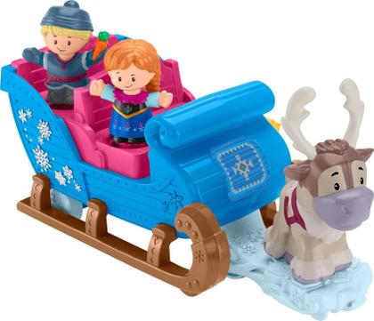 Imagem de Fisher-Price Disney Frozen Kristoff's Sleigh by Little People, Figure and Vehicle Set