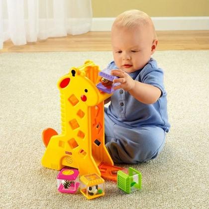Imagem de FisherPrice Brinquedo para Bebês Girafa com Blocos Mattel B4253
