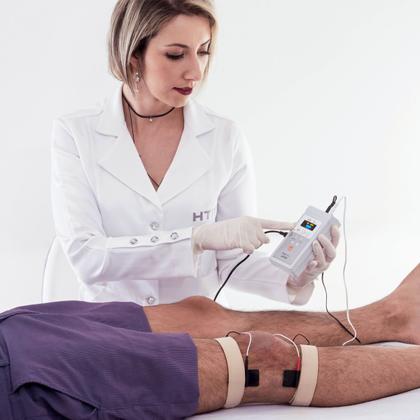 Imagem de Fisio Stim Eletroestimulador Portátil de Correntes TENS e FES - HTM