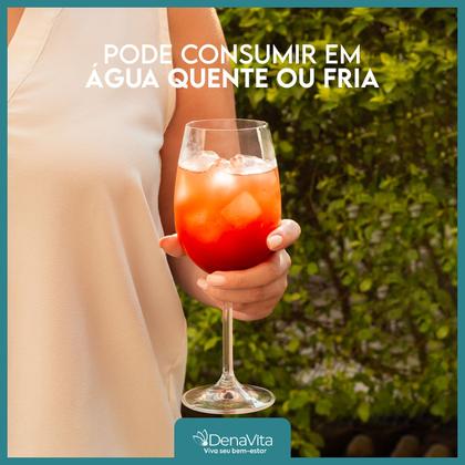 Imagem de Fit Drink Chá Solúvel Em Pó - Extrato de Laranja Moro + Hibisco + Erva Mate + Matchá + Chá Verde - Denavita
