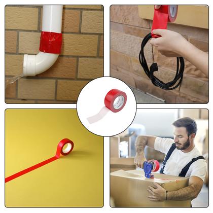 Imagem de Fita adesiva COSIMIXO Red, pacote com 5, 48 mm x 27 m, resistente para todos os climas