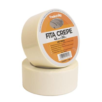 Imagem de Fita Adesiva Crepe Papel 48Mm X 50M C/2 Rolos 48X50