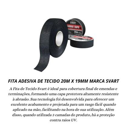 Imagem de Fita adesiva de tecido 20m x 19mm marca svart para chicotes