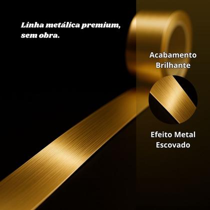 Imagem de Fita Adesiva Decorativa Metalizada Premium Lavável 2cmx50m