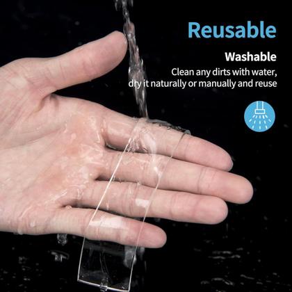 Imagem de Fita adesiva dupla face transparente  Opções de 3M/5M, adequada para várias superfícies lisas