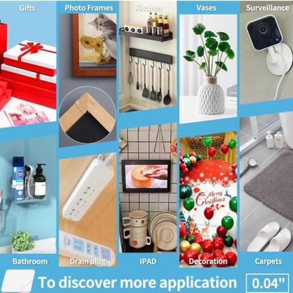 Imagem de Fita adesiva dupla face transparente  Opções de 3M/5M, adequada para várias superfícies lisas