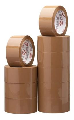 Imagem de Fita Adesiva Larga 45MM x 100M Marrom Kit com 50 Rolos Resistente Para Empacotamento