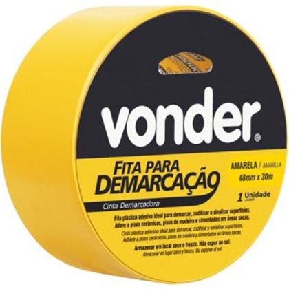 Imagem de Fita Adesiva para Demarcação 48mm x 30m Amarela Vonder 1065504301