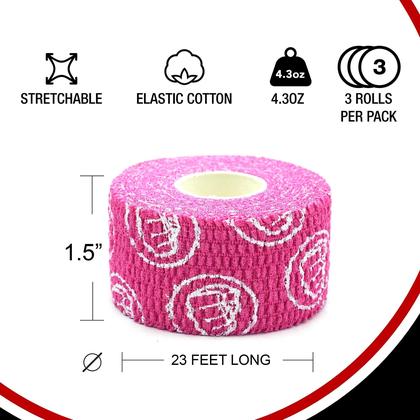 Imagem de Fita adesiva para levantamento de peso WOD Nation, pacote com 3, 23 pés/rolo