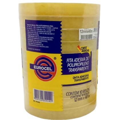 Imagem de Fita Adesiva PP 2000 12MM X 40M Transparente, Pacote com 1 Unidade