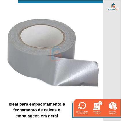 Fita Adesiva Silver Tape Cinza 48mm X 10 Metros Isolante Multiuso - Starfer Imagem de Fita Adesiva Silver Tape Cinza 48mm X 10 Metros Isolante Multiuso