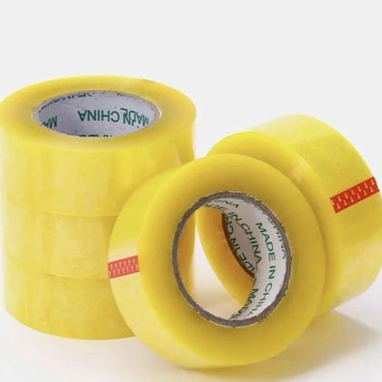 Imagem de Fita Adesiva Tranparente Larga Com Alta Resistencia Para Embalar Caixas Largura 40mm X 300 Metros