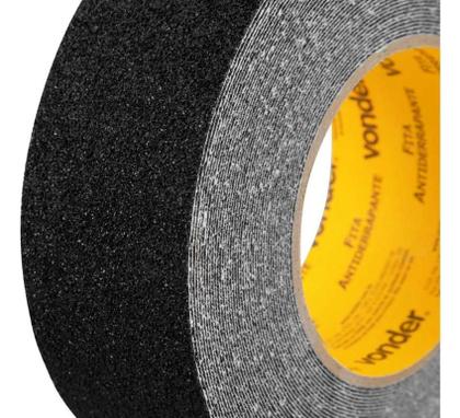 Imagem de Fita Anti Derrapante Para Escada 15 x 50 Preto Vonder