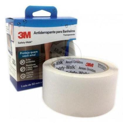 Imagem de Fita Antiderrapante para banheiro Safety Walk 3M rolo 50mmx5m