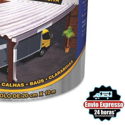 Imagem de Fita Asfáltica Auto Adesiva Metalizada Vedatudo 20 cm X 10 m - DRYKO