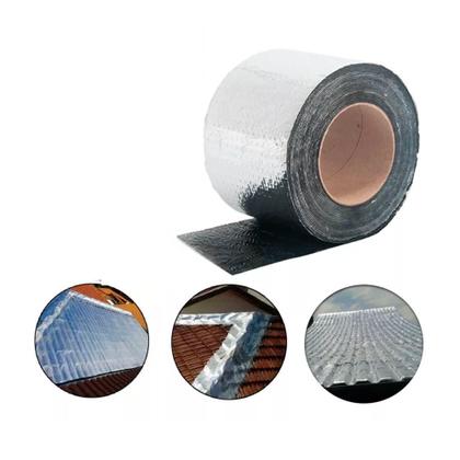 Imagem de Fita asfaltica Bomder Metalizada Impermeável Kit 2 Rolos x 5m Calhas Rufos Telhas Dutos de Ar