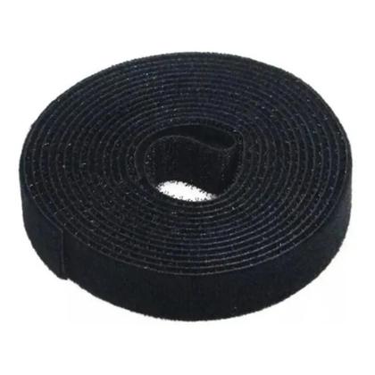 Imagem de Fita Auto Adesiva Forte 10M Preta Organizar Fixar Sem Furar