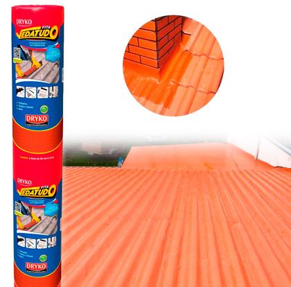 Imagem de Fita Auto Adesiva Manta Asfaltica 90cmx10m Terracota Oferta