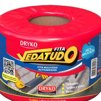 Imagem de Fita Autoadesiva Asfáltica Vedatudo 10 cm x 10 Metros DRYKO