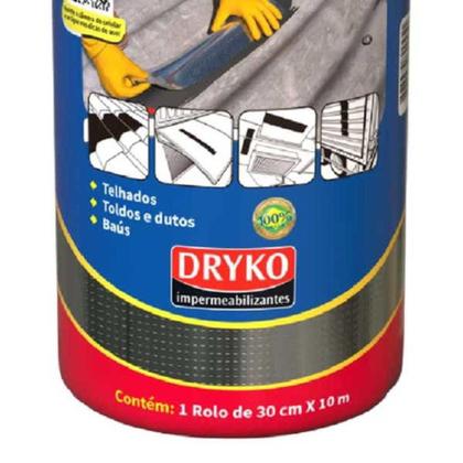 Imagem de Fita Autoadesiva Asfáltica Vedatudo 30 cm x 10 m 6 Unidades DRYKO